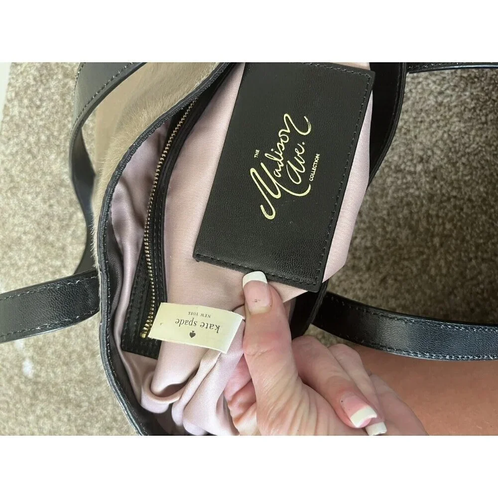 Kate Spade Madison Avenue Collection hair on Leather Tote boho western